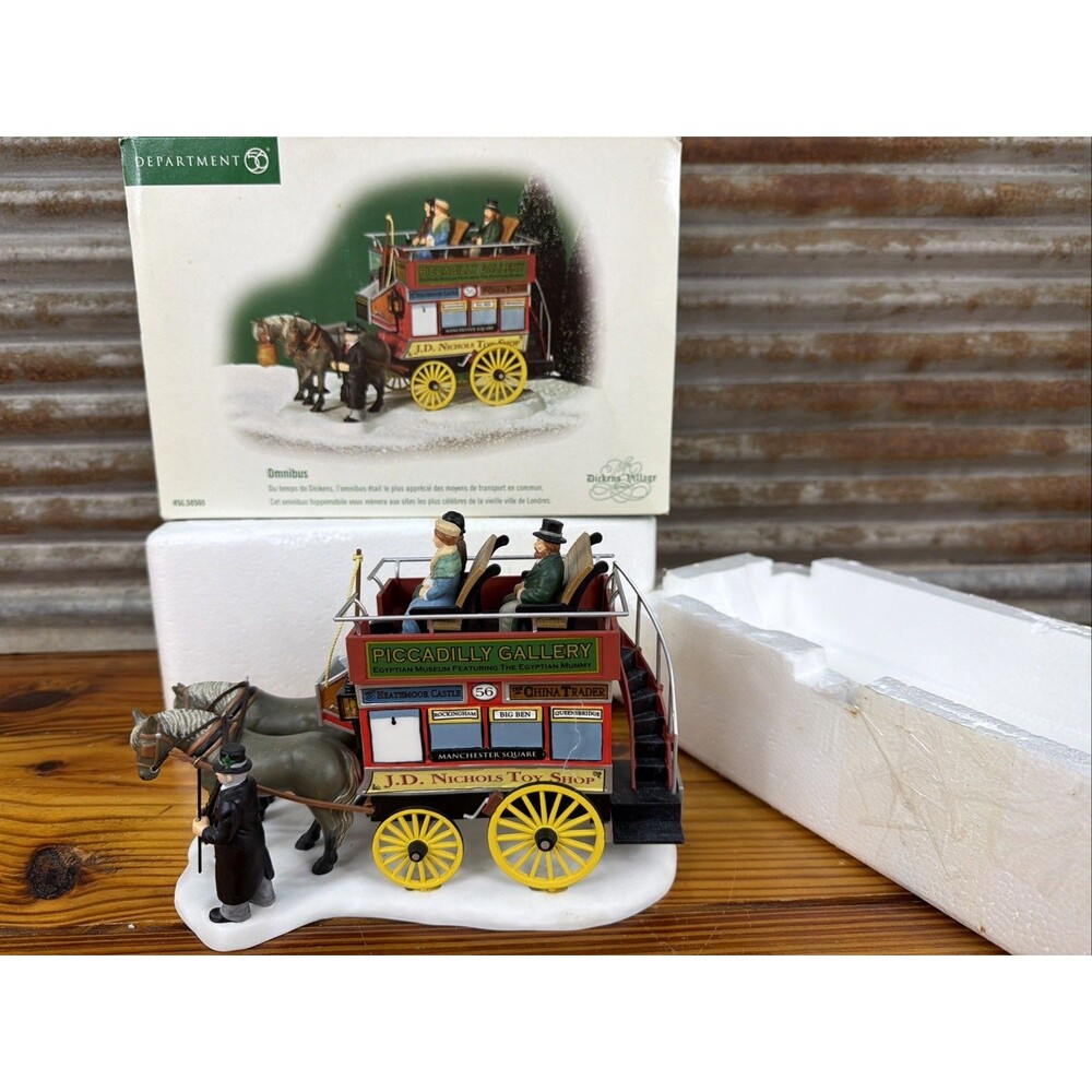 Department 56 Dickens' Village Series “Omnibus” 58569 Excellent Condition W/Box